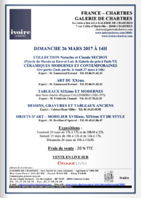 Vente MOA Galerie de Chartres, 26 mars 2017