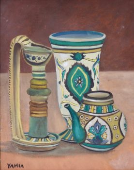 Yahia (1902-1969) - Nature morte aux faïences de Nabeul