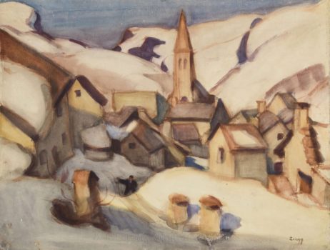 Jules Emile ZINGG (1882-1942) Villar-d’Arène sous la neige