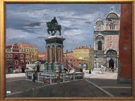 Yves BRAYER (1907-1990) "Place San Giovanni e Paolo Venise 1970"