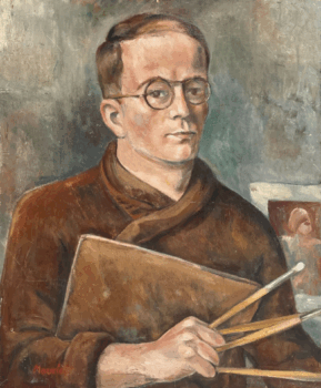 Lot 1 Maurice MOURLOT (1906-1983) Autoportrait, vers 1930-35 Huile sur panneau Signée en bas à gauche 65 x 55 cm